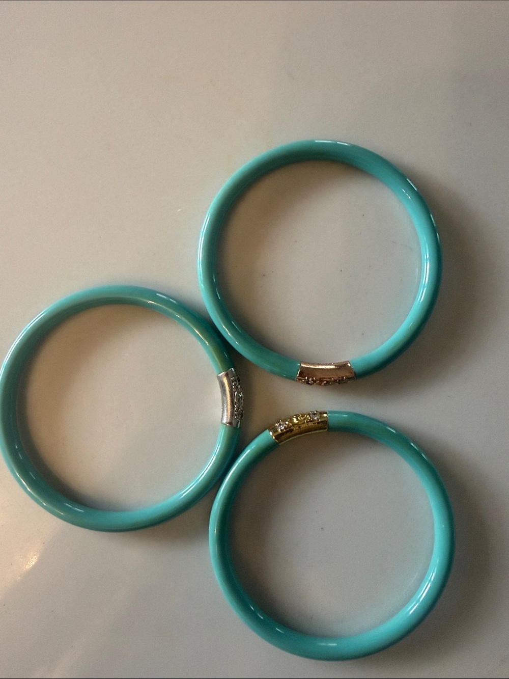 Budhagirl three kings all weather bangles in Turquoise - Picture 3 of 7